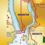 Map of the Five Borough Bike Tour route
